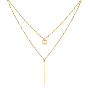 Colier argint placat cu aur galben cu dublu lantisor DiAmanti Z1532N_G-DIA (Argint 925‰ 4 g.)